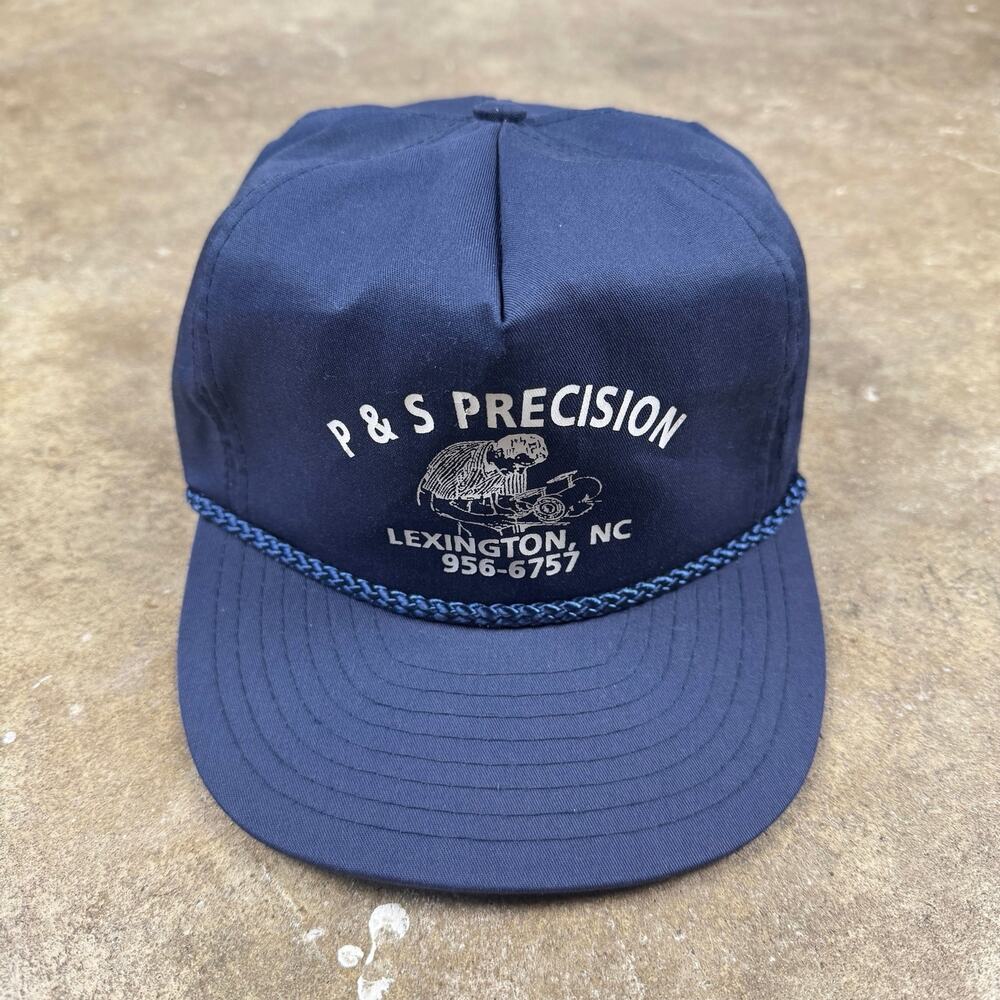 Vintage P&S‎ Precision Lexington NC Trucker Hat Navy Snapback Rope Cap OSFM